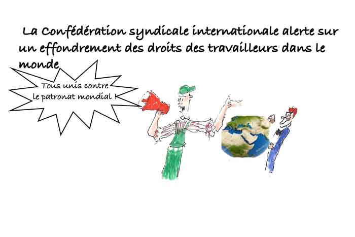 Les clés du social : La Confédération syndicale internationale alerte sur un effondrement des droits des travailleurs dans le monde